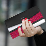 Portefeuille Kristina en Laine - Orange/Gris