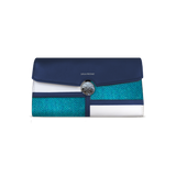 Portefeuille Kristina en Laine - Bleu Océan